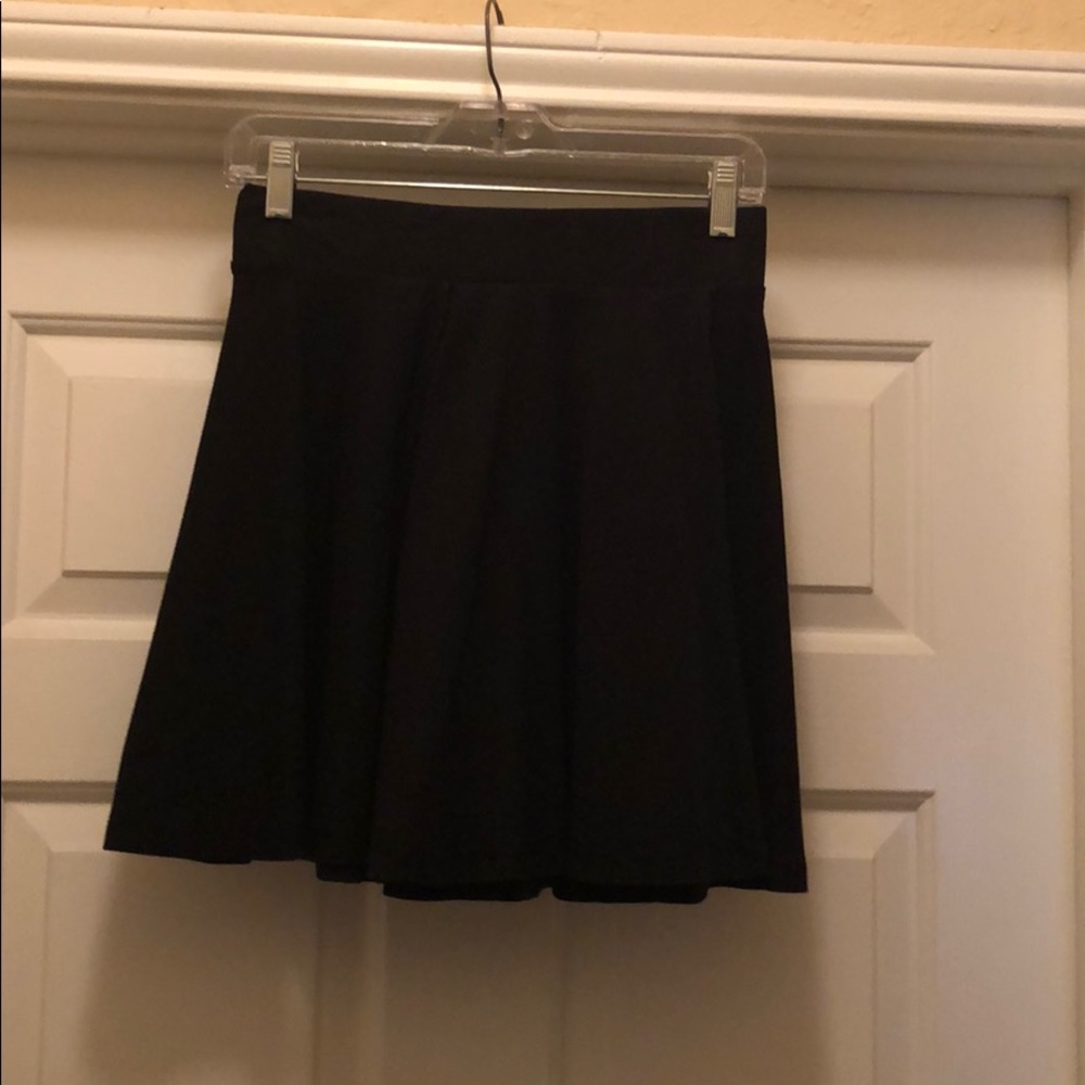 Black mini skirt